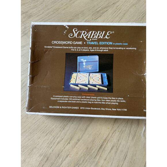Vintage Scrabble Travel Edition 1977 Plastic Case Crossword Game Family Youth - Picture 11 of 13